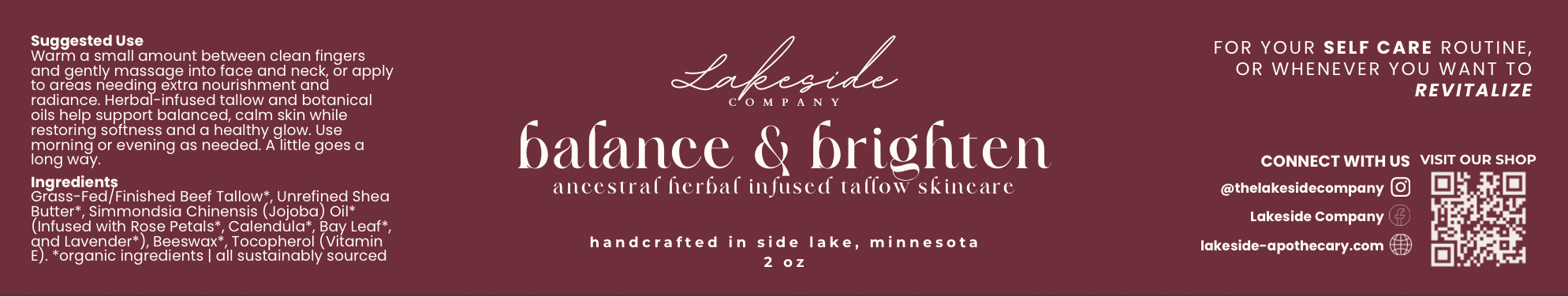 Balance & Brighten Tallow Balm