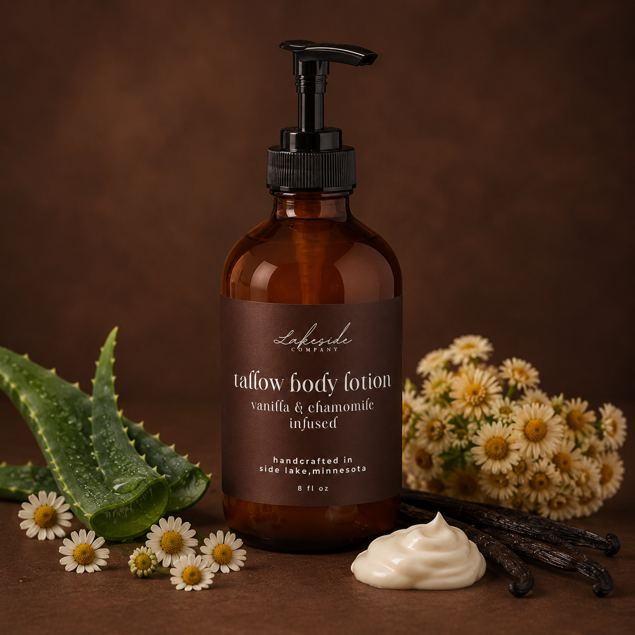 Vanilla + Chamomile Tallow Lotion